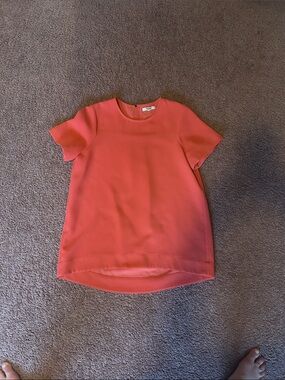 Madewell Coral Short Sleeve Top